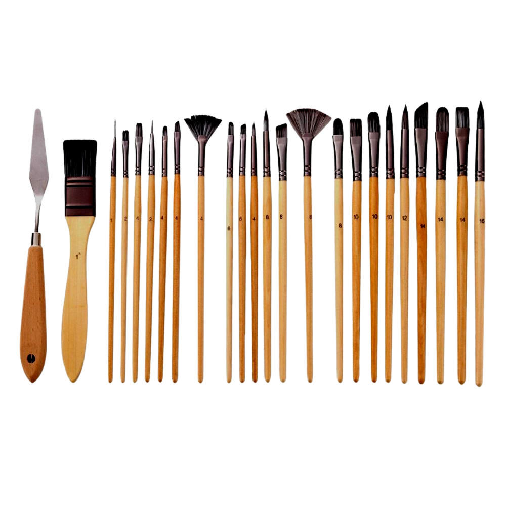 24 Pieces Paint Brush Set