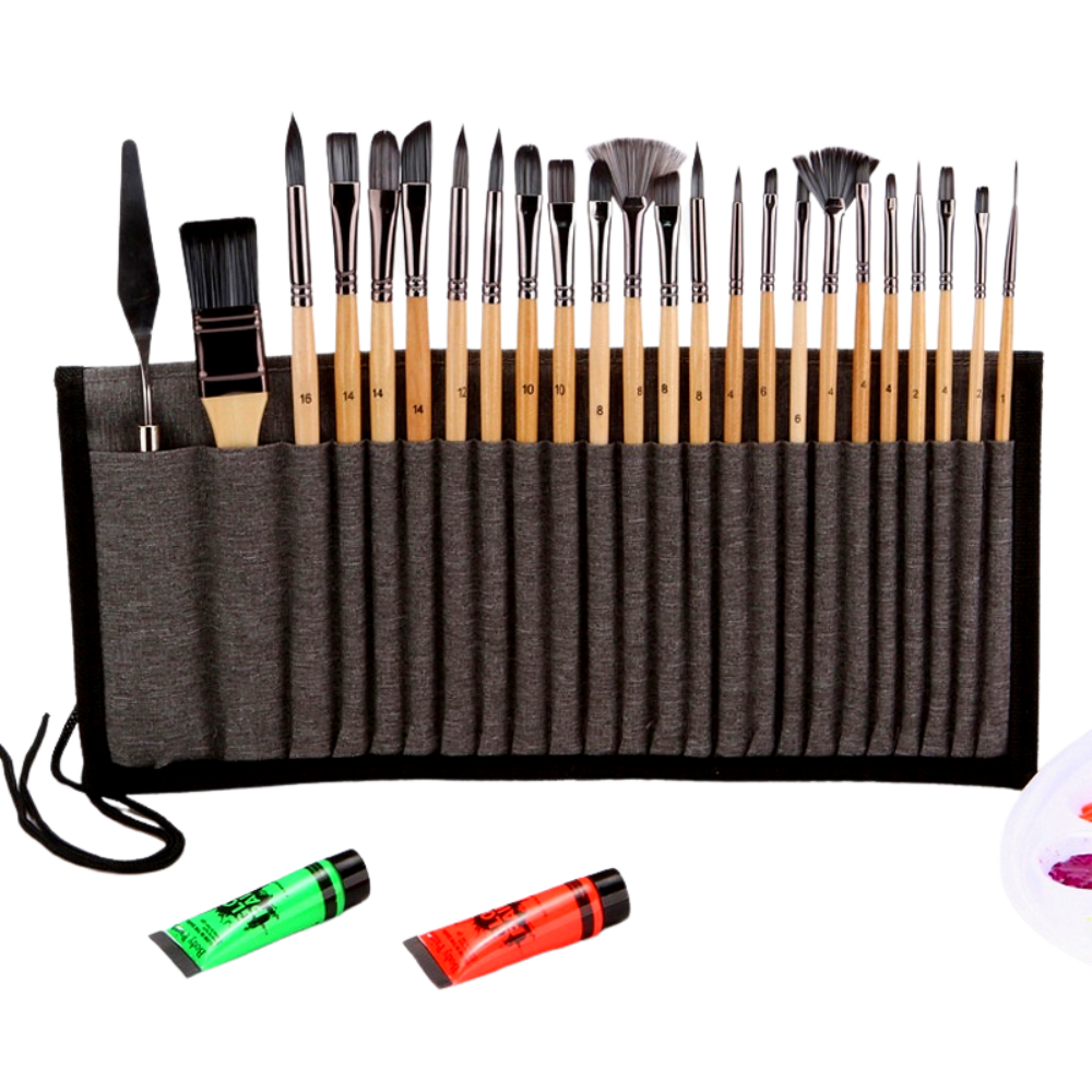 24 Pieces Paint Brush Set