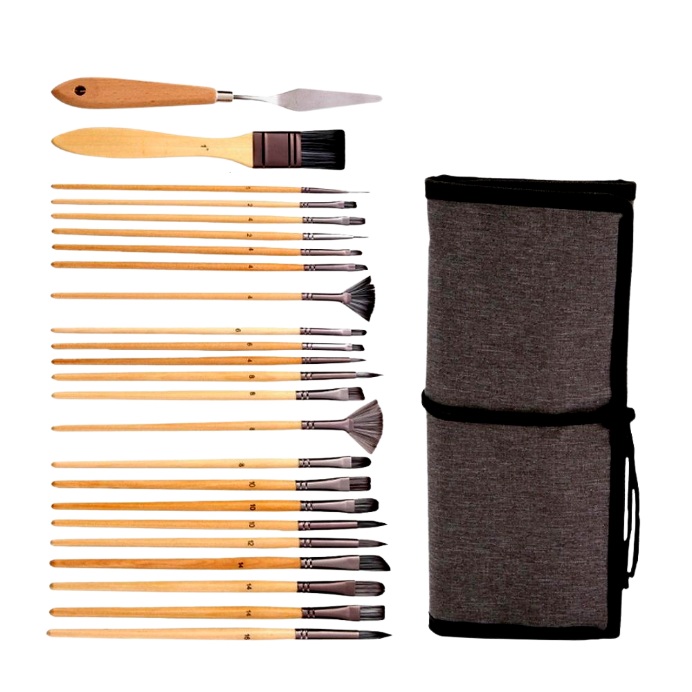 24 Pieces Paint Brush Set