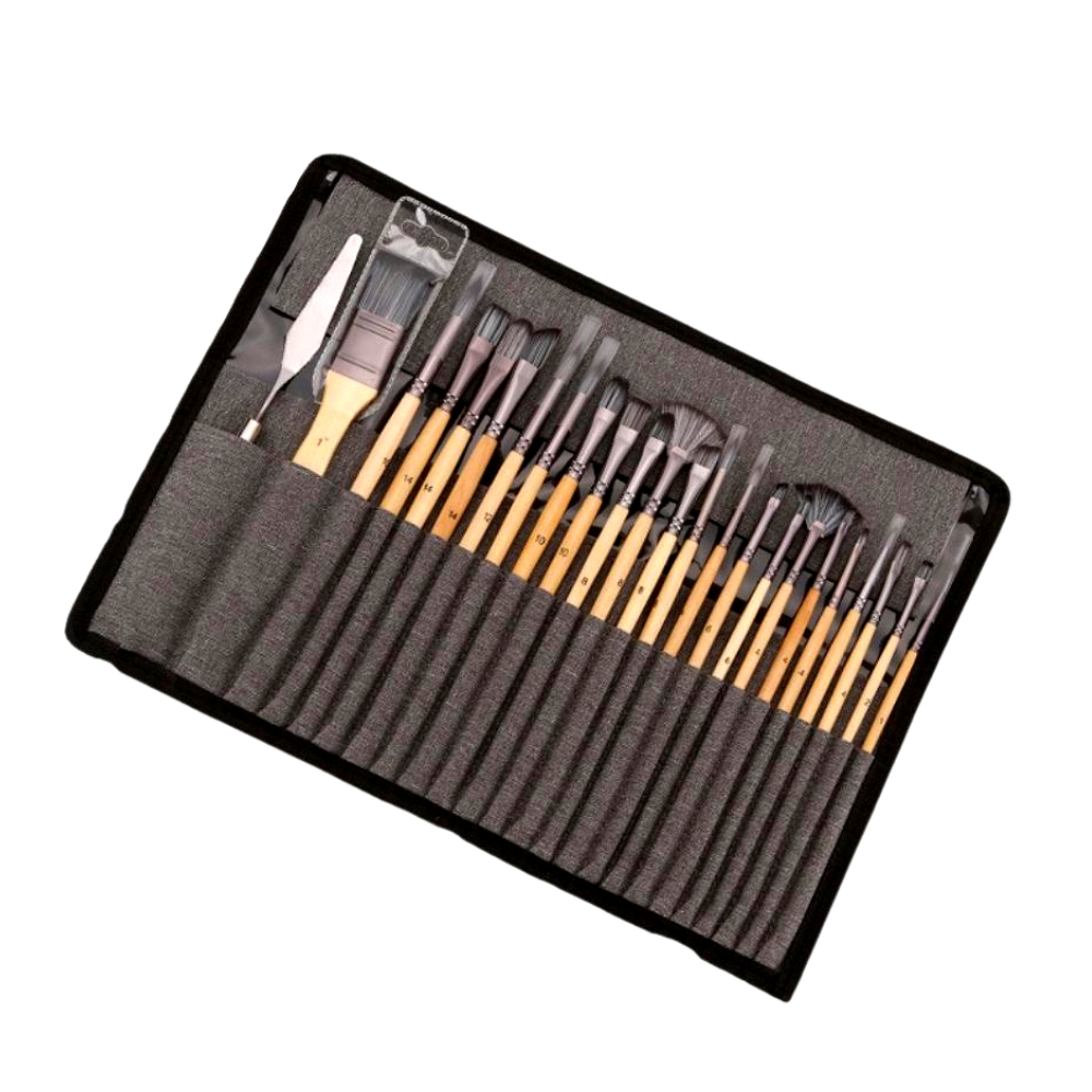 24 Pieces Paint Brush Set