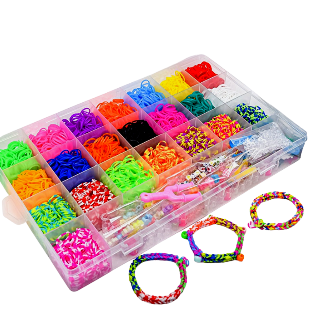 Rainbow rubber online bands for bracelets