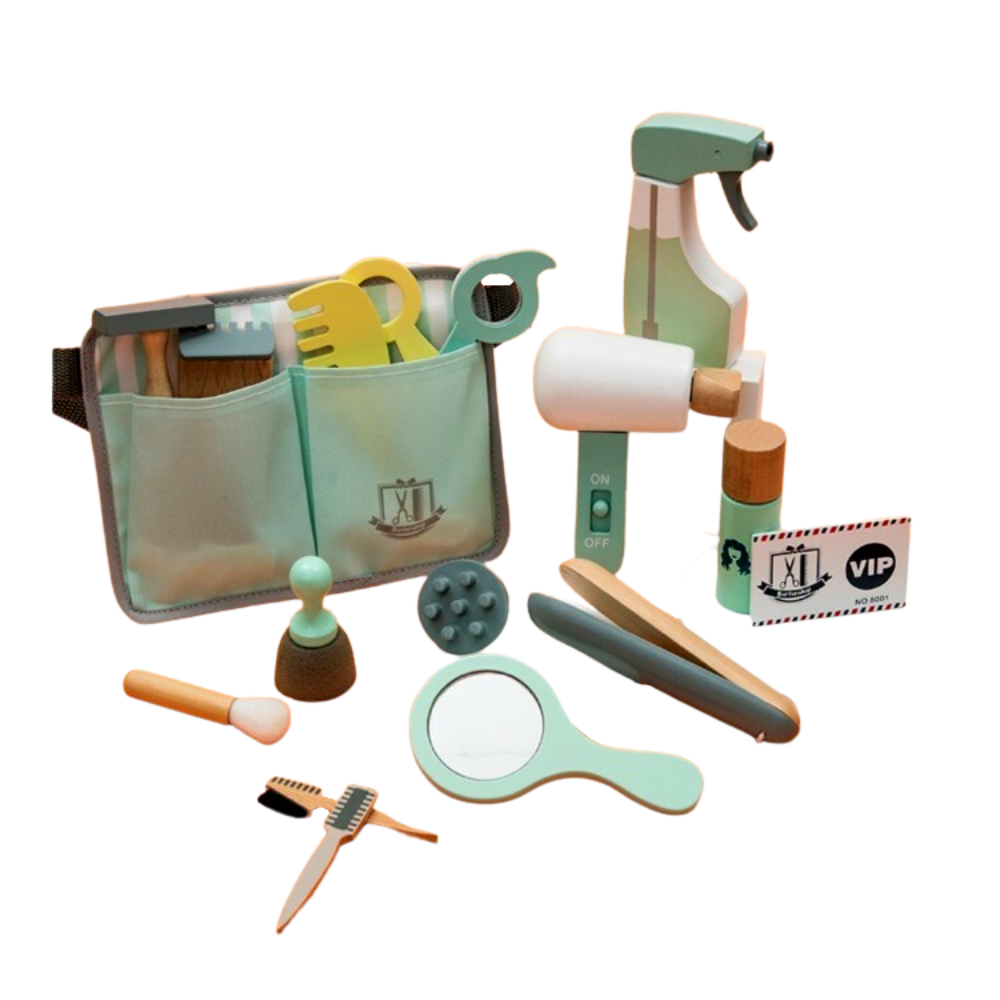 Pretend shop hairdresser set