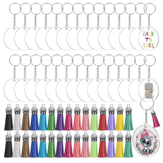 Round Blank Acrylic Keychains DIY.