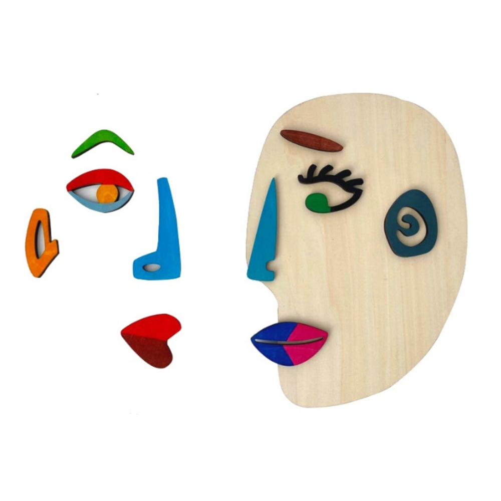 Montessori Wooden Picasso Face Puzzle.