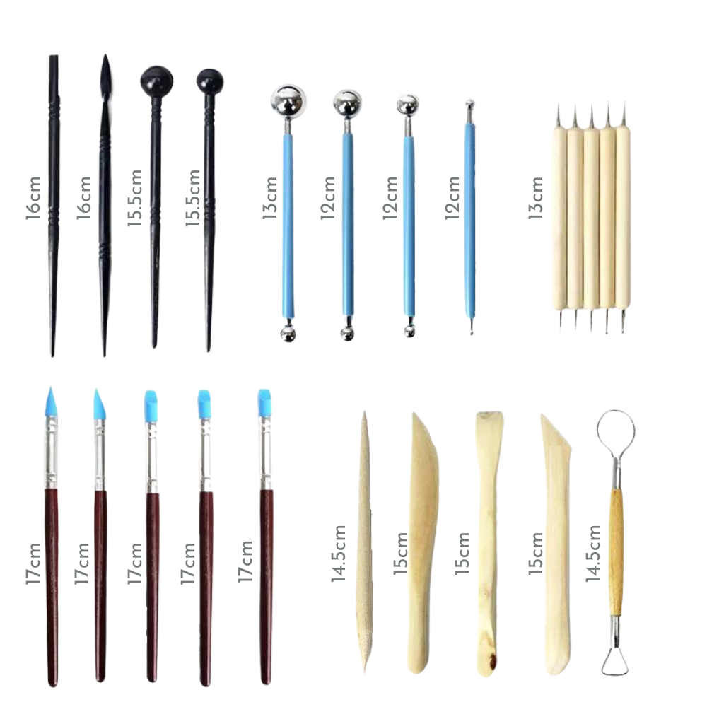 25Pcs Polymer Clay Sculpting Tool Set.