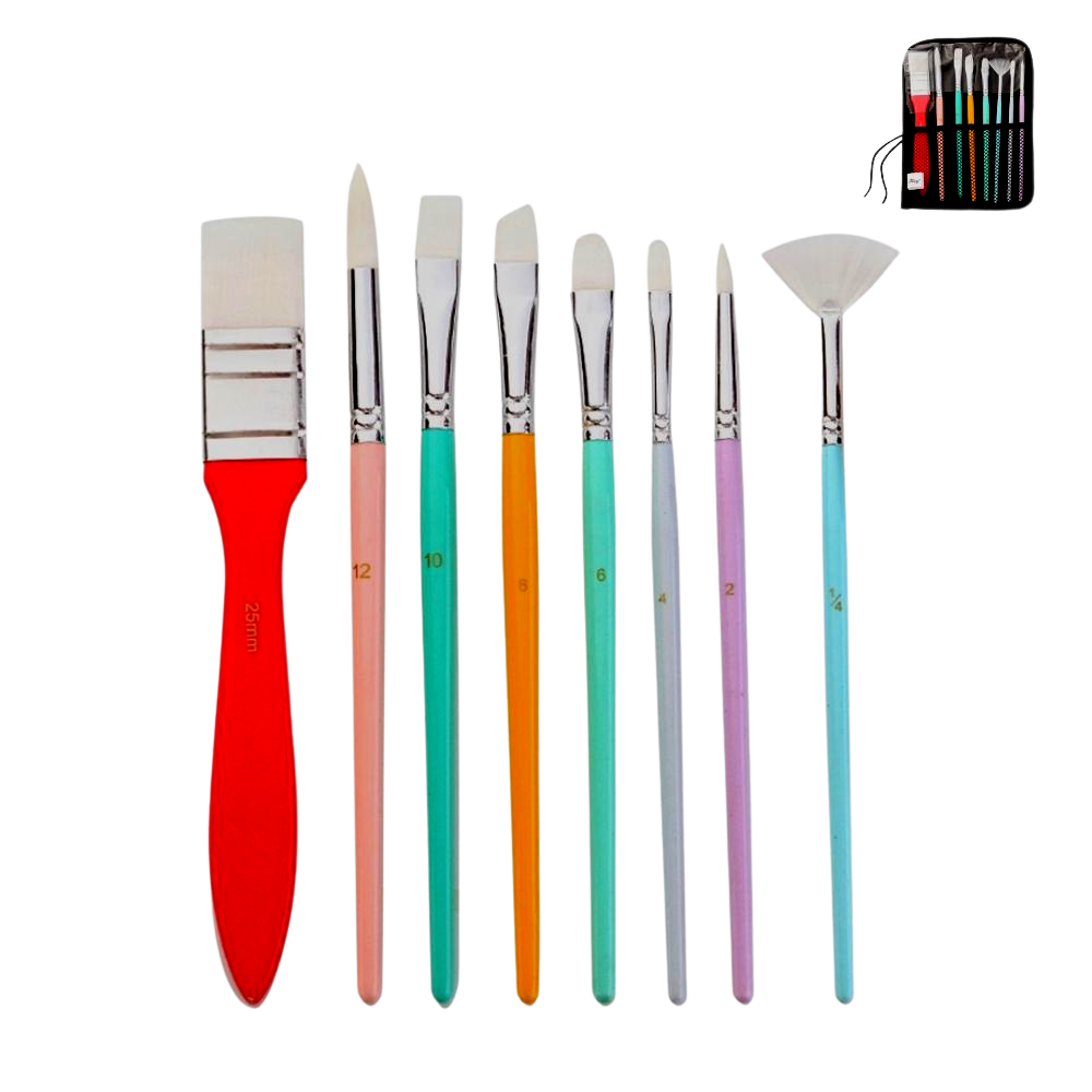 Set of 8 Water colour Brush