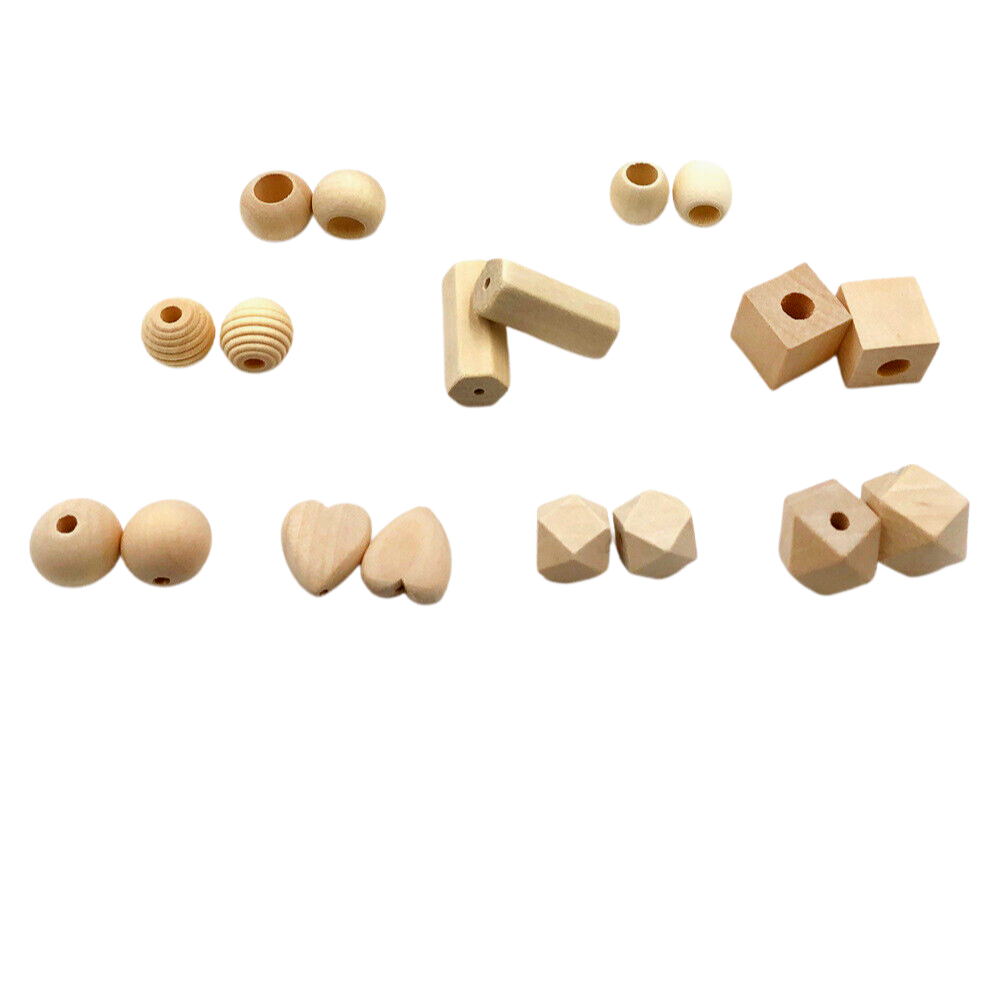 Assorted 108 Pieces Wooden Beads.