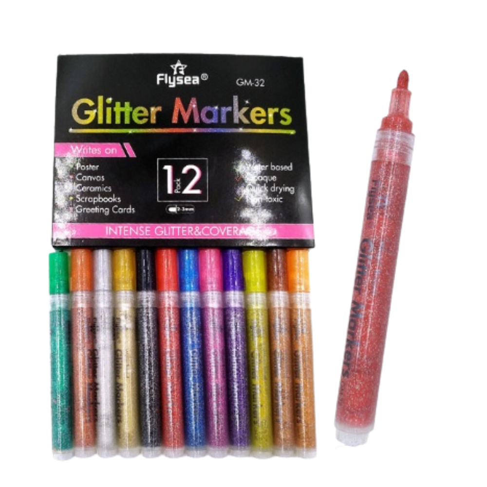 Metallic Marker Pens with Glitter