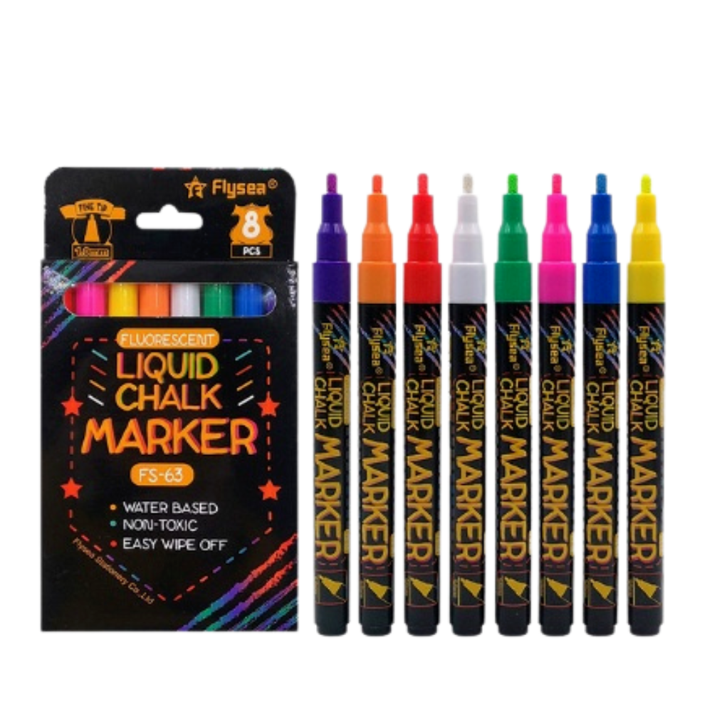 8 Colours Fluorescent Chalk Markers