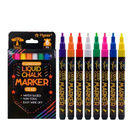 8 Colours Fluorescent Chalk Markers