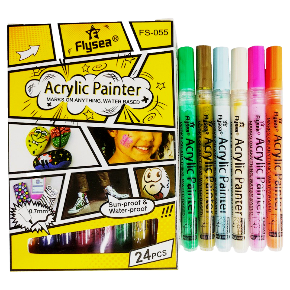 0.7mm Fine Tip Acrylic Paint Pens.