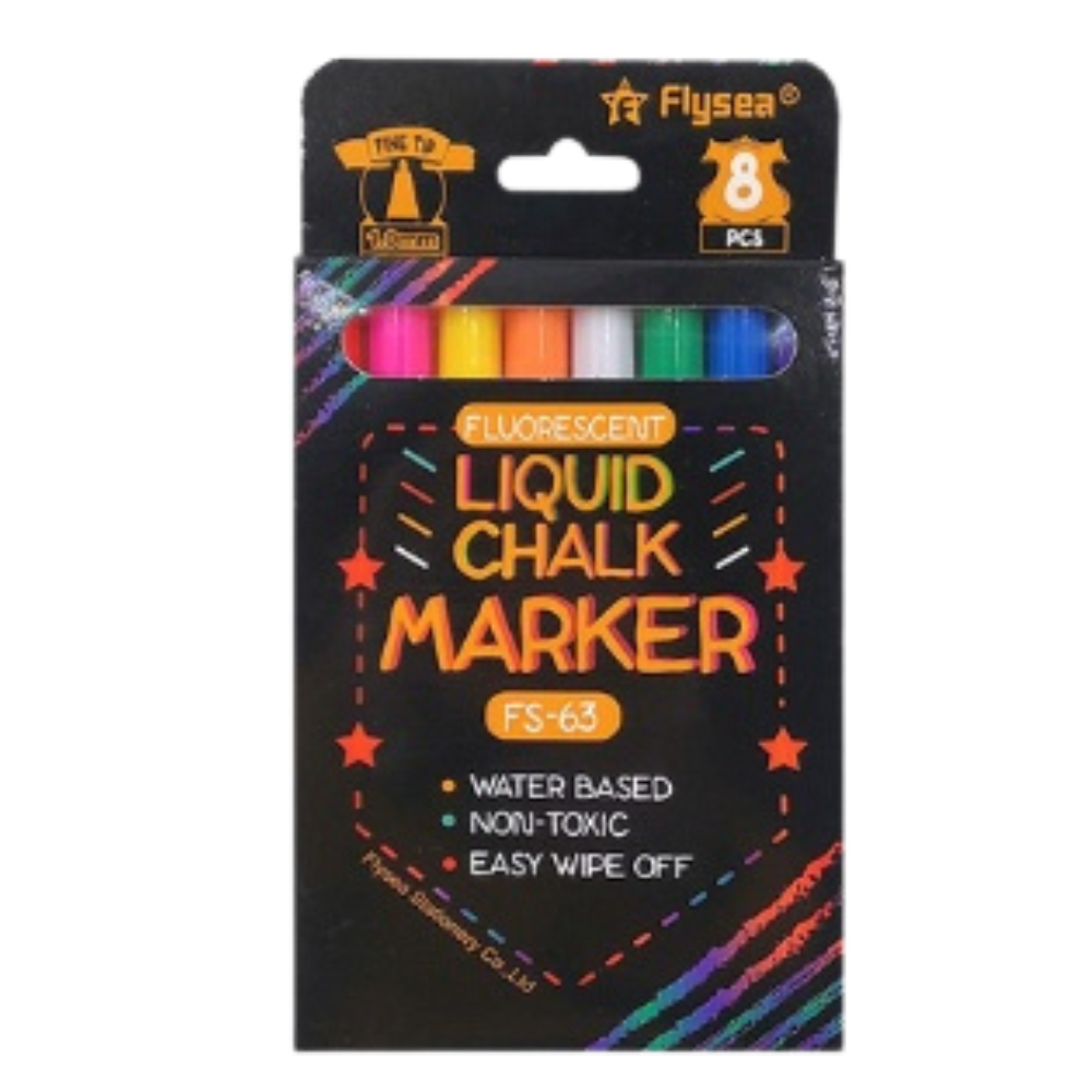 8 Colours Fluorescent Chalk Markers