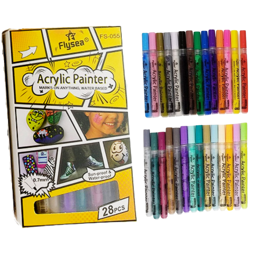 0.7mm Fine Tip Acrylic Paint Pens.