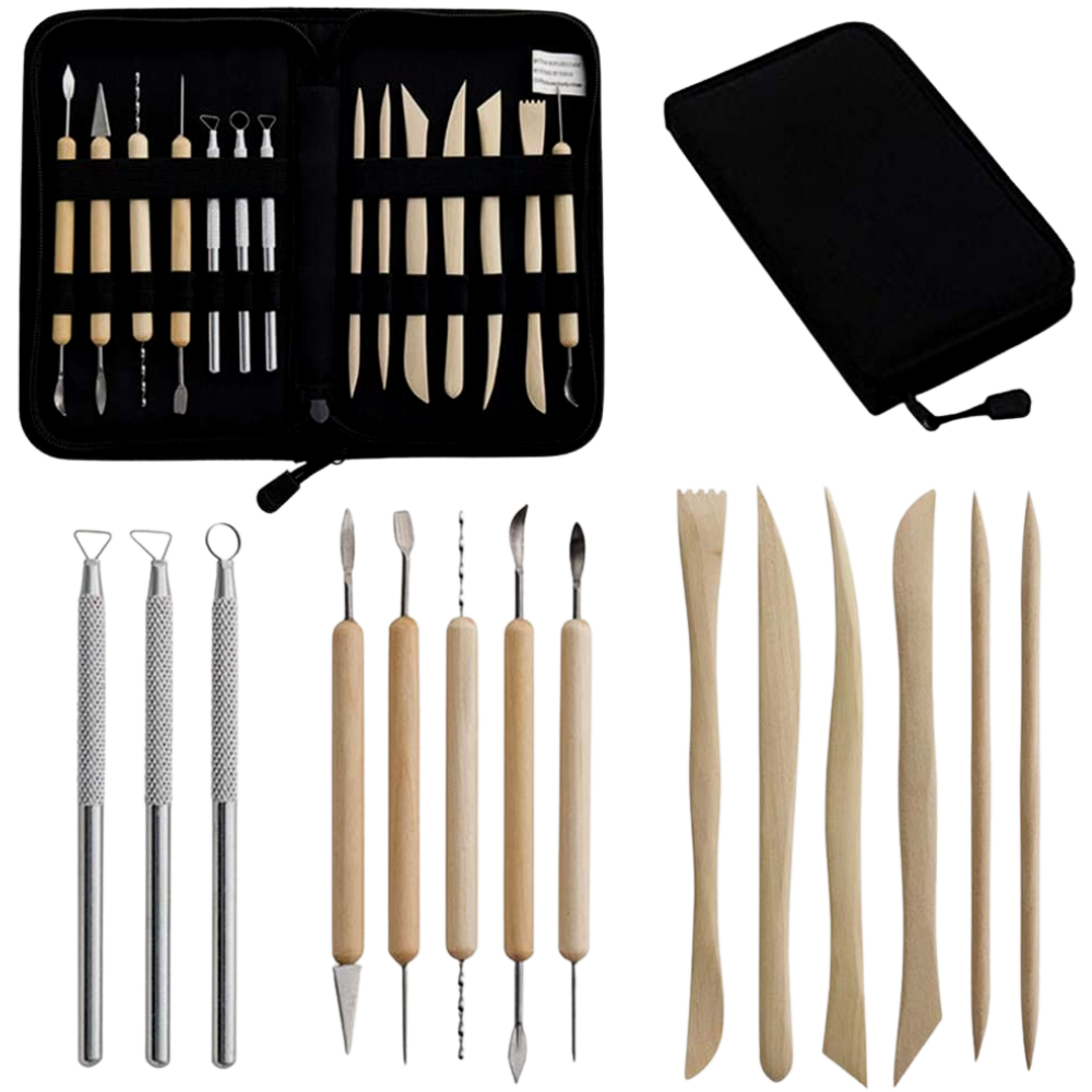 14Pcs Pottery Clay Sculpting Tool Set.