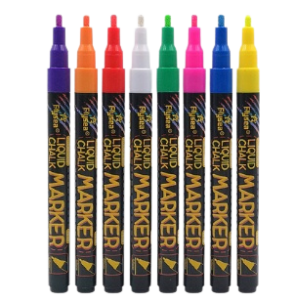 8 Colours Fluorescent Chalk Markers