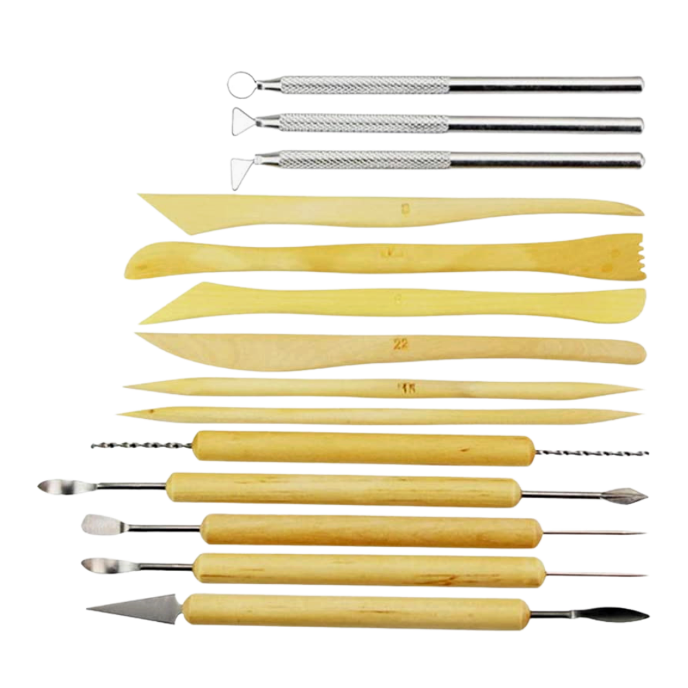 14Pcs Pottery Clay Sculpting Tool Set.