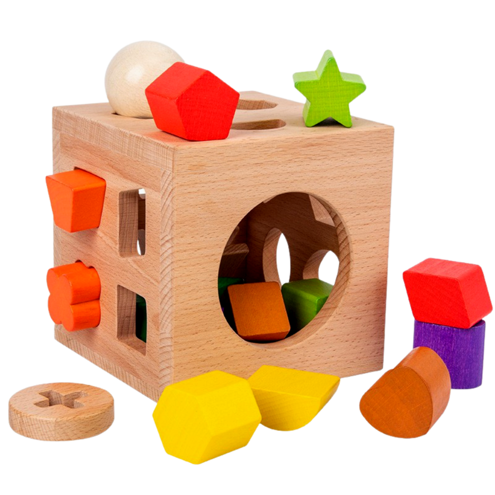 17 Pieces Wooden Baby Shape Sorter