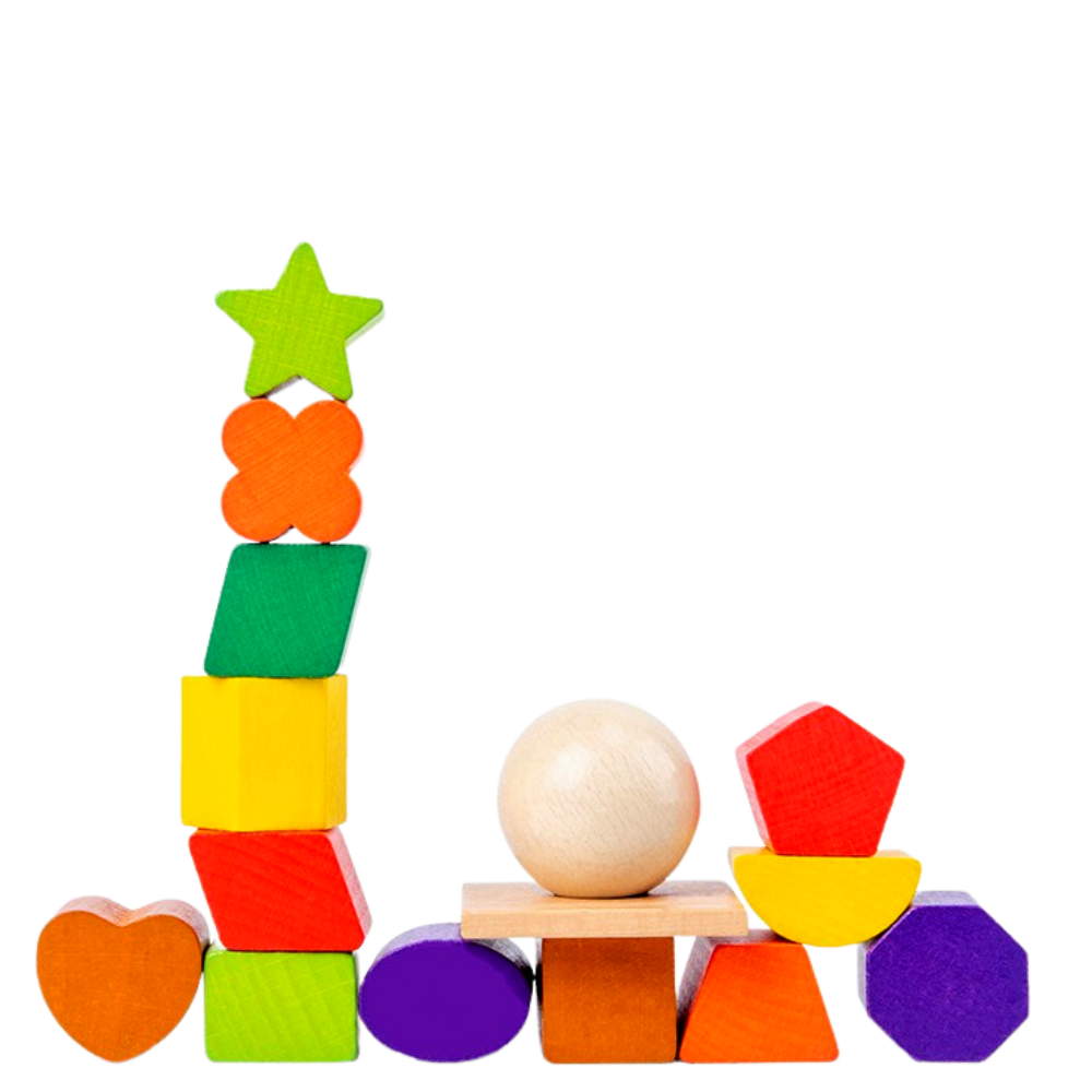 17 Pieces Wooden Baby Shape Sorter