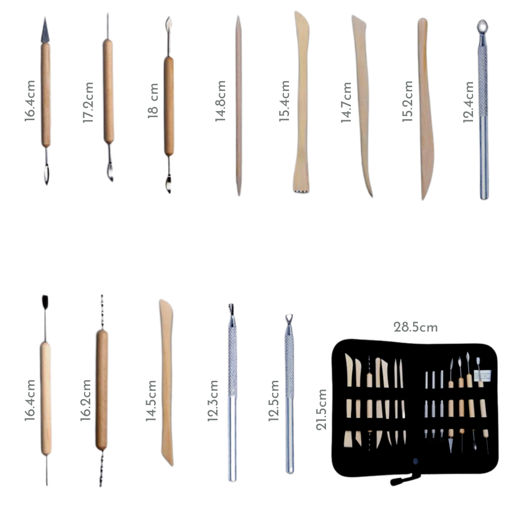 14Pcs Pottery Clay Sculpting Tool Set.