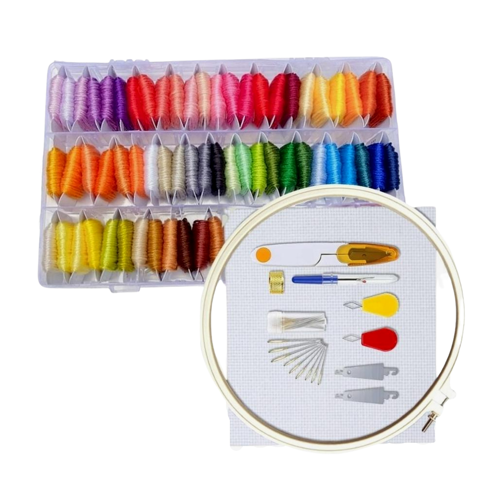 Embroidery Kit with Organiser Box.