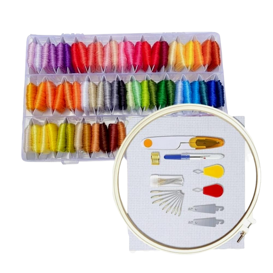 Embroidery Kit with Organiser Box.
