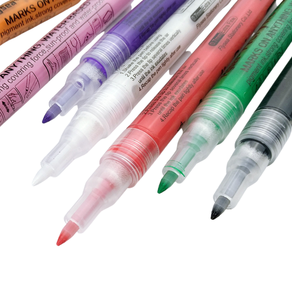 0.7mm Fine Tip Acrylic Paint Pens.